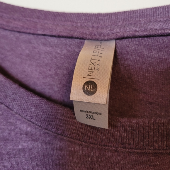 Next Level Apparal | Heathered Purple Cat Tee - Picture 4 of 6